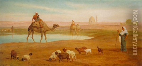 Returning From The Labour Of The Day Oil Painting - Frederick Goodall