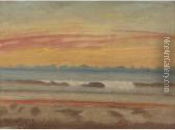 Sunset Oil Painting - Louis Michel Eilshemius