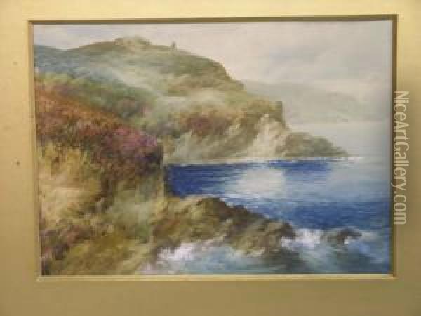 Unframed Watercolour Duty Point,
 W. Lynton, Signed,10 X 14in. A G. Bate Watercolour Of A Lighthouse Oil Painting - John Shapland