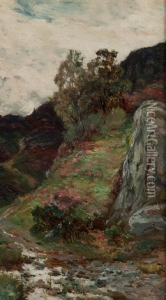 Highland Burn Oil Painting - Alexander Kellock Brown