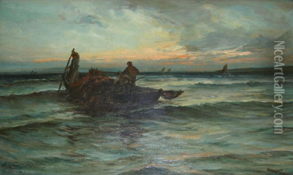 Gathering Kelp Oil Painting - Colin Hunter