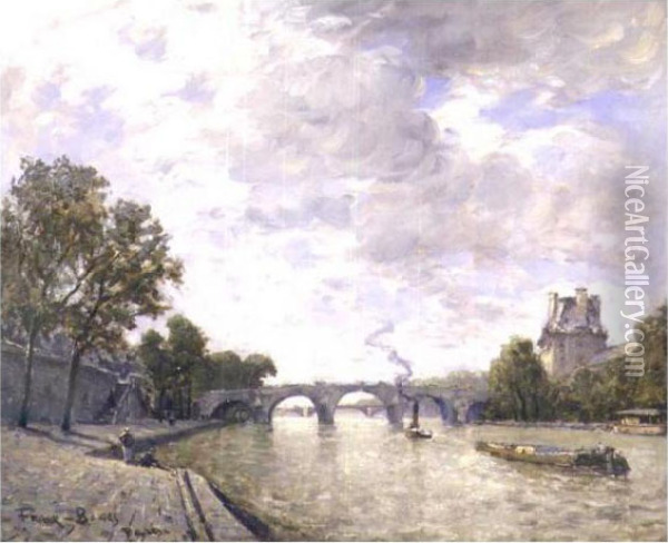 Les Quais De La Seine A Paris Oil Painting - Frank Myers Boggs