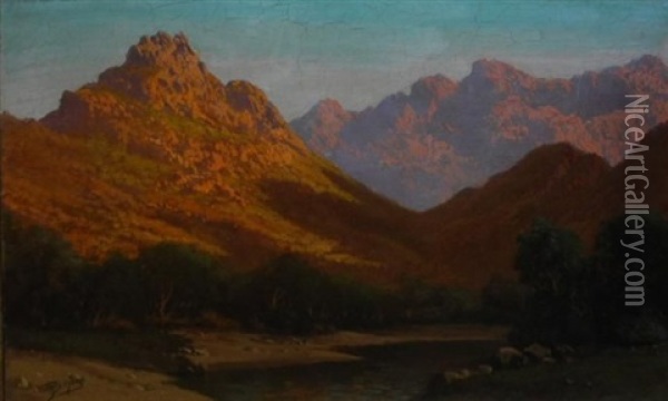 Landscape Bathed In Sunlight Oil Painting - Tinus de Jongh