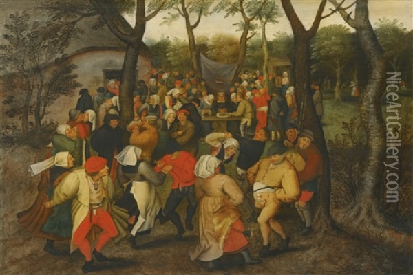 The Outdoor Wedding Dance Oil Painting - Pieter Brueghel the Younger