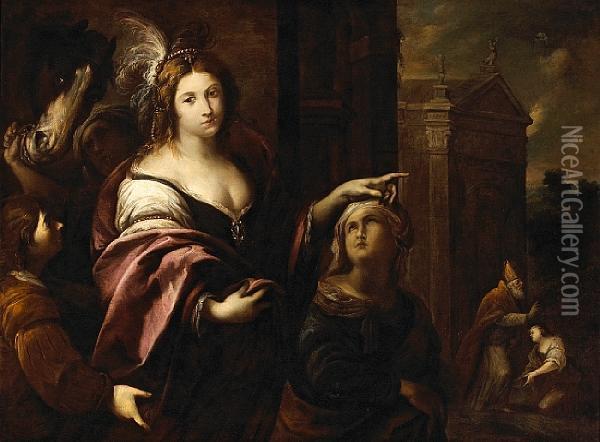 The Parable Of The Rich Courtesan Oil Painting - Guercino