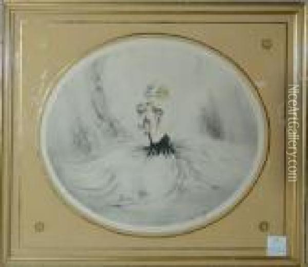 New Friends (h./c./i. 238) Oil Painting - Louis Icart