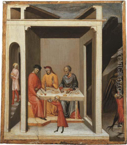 A Miracle Of Saint Nicholas Of Bari Oil Painting - Bicci Di Lorenzo
