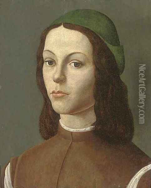 Portrait of a youth Oil Painting - Sandro Botticelli