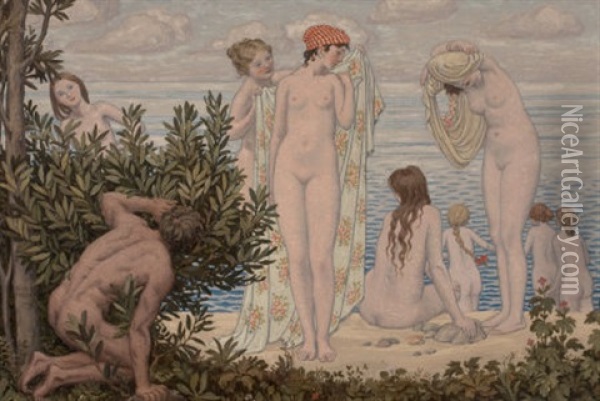 The Bathers Oil Painting - Bryson Burroughs