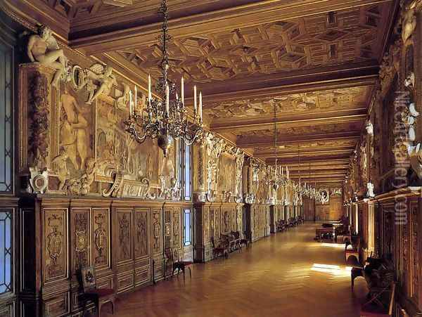 Gallery of Francis I Oil Painting - Rosso Fiorentino (Giovan Battista di Jacopo)