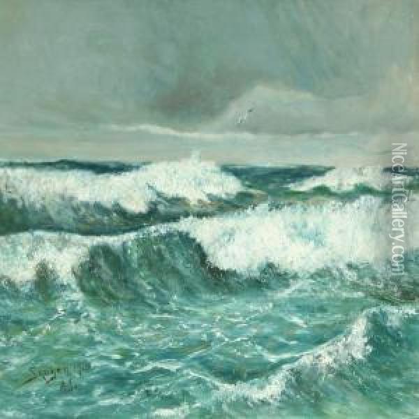 Seascape Oil Painting - Albrecht Elvinus Schmidt