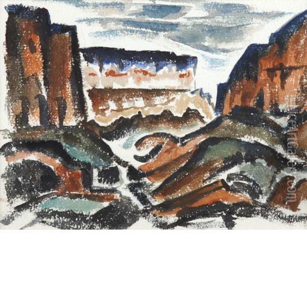 Mesas And Valley Oil Painting - Frank Applegate