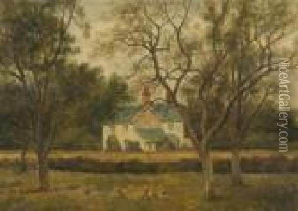 Meadowhall Farm, Ipswich Oil Painting - John Moore Of Ipswich