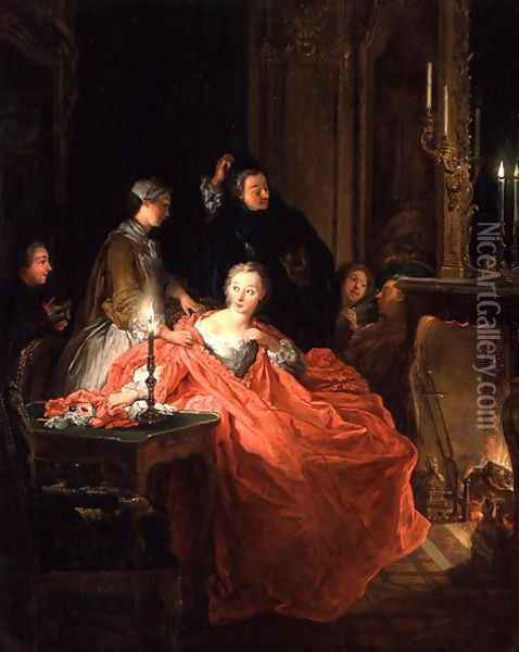 Apres le Bal, 1735 Oil Painting - Jean Francois de Troy