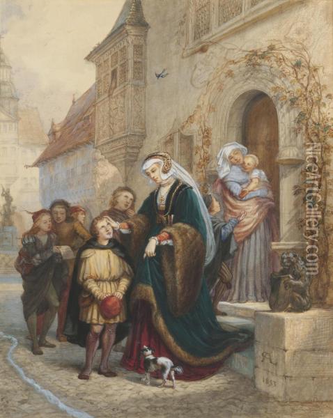 Luther Singing At Eisenbach Oil Painting - Charles Robert Leslie