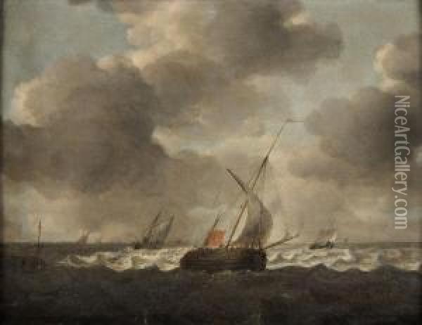 Marinha Oil Painting - Hendrick Maertensz. Sorch (see Sorgh)