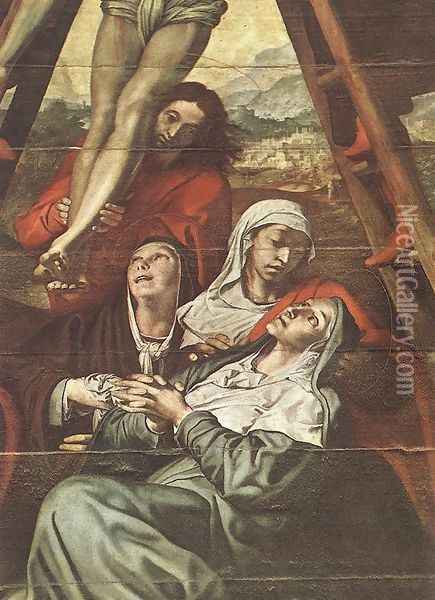 Descent from the Cross Oil Painting - Pedro de Campana