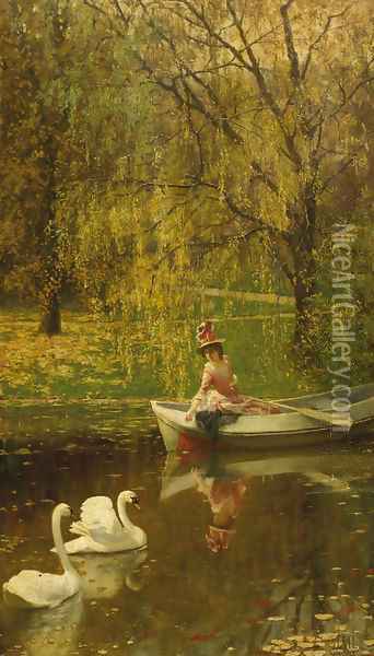 Autumn elegance Oil Painting - Felix Friedrich Von Ende