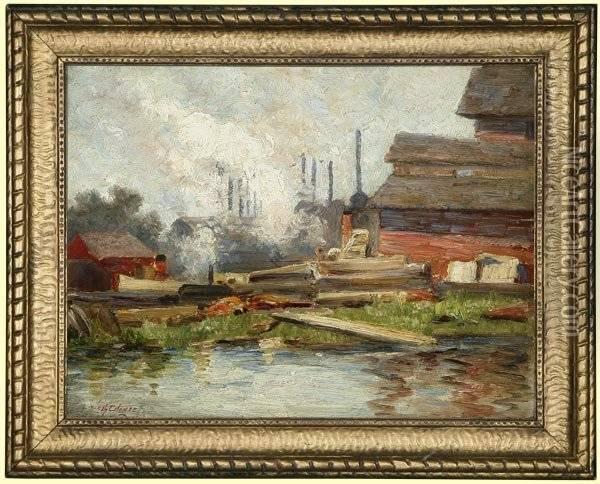 Industrial View Of Rochester Oil Painting - Seth C. Jones