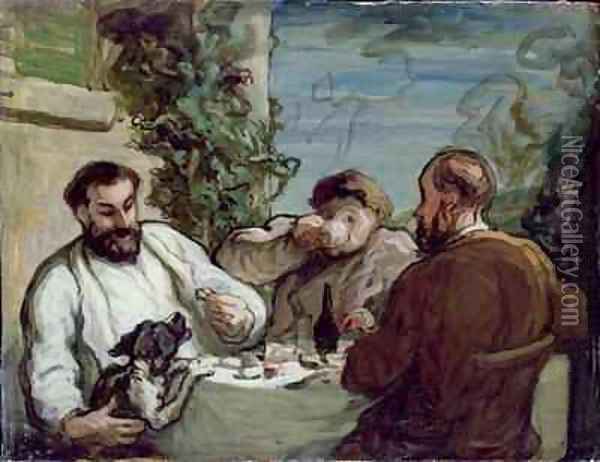 Lunch in the Country Oil Painting - Honore Daumier