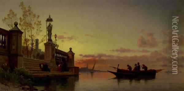 Prayers At Dawn Oil Painting - Hermann David Solomon Corrodi