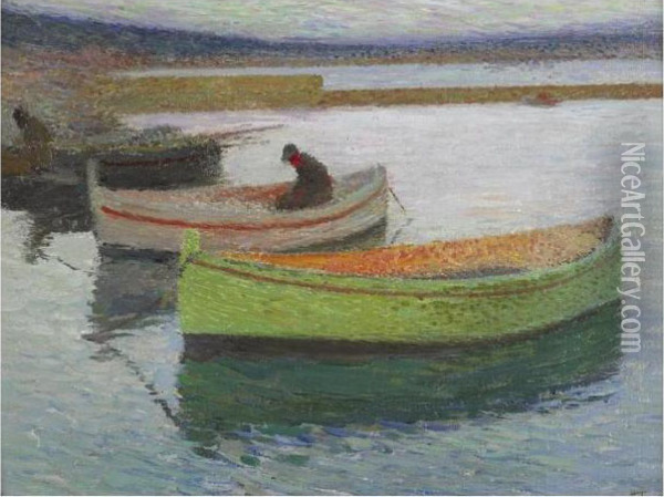 Bateaux De Peche Au Port De Collioure Oil Painting - Henri Martin