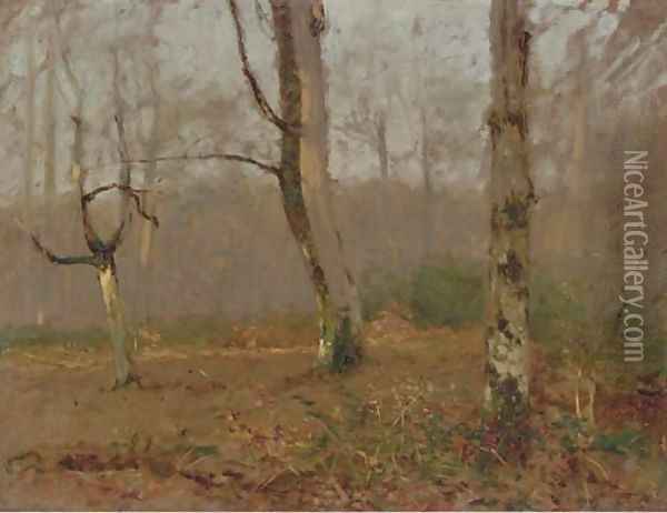 Landscape with Birches Oil Painting - Walter Launt Palmer