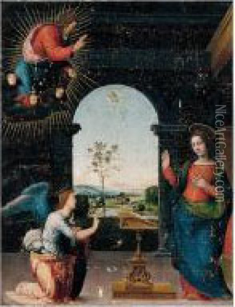 The Annunciation Oil Painting - Fra Bartolommeo della Porta
