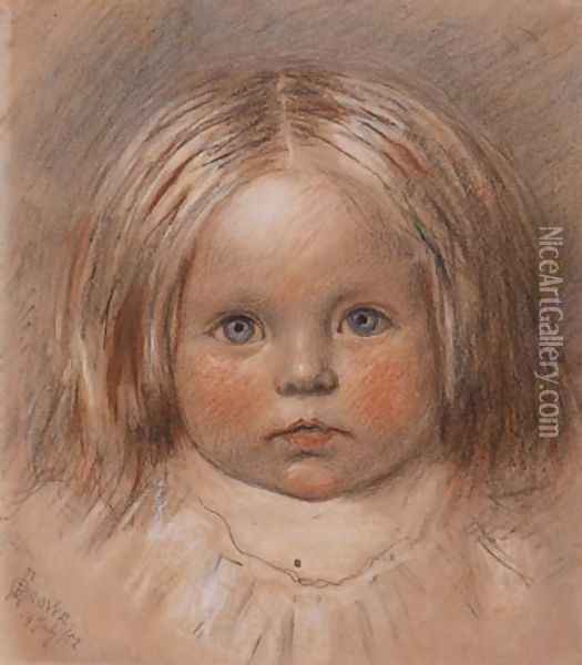 A study of 'Catherine Madox Brown' Oil Painting - Ford Madox Brown