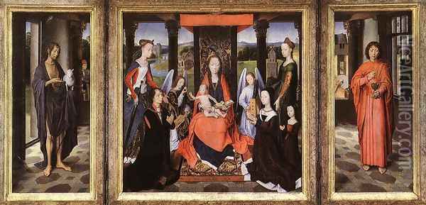 The Donne Triptych Oil Painting - Hans Memling
