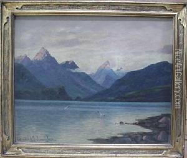 The Fjord- Oil Painting - Conrad Selmyhr