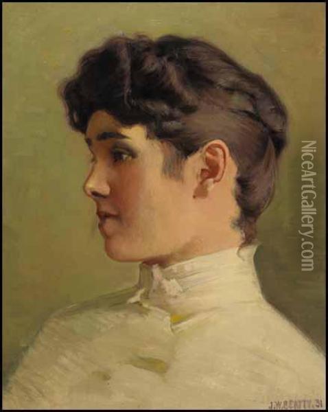 Portrait Of A. Janes Oil Painting - John William Beatty