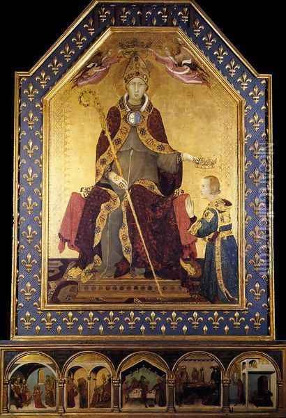 Altar of St Louis of Toulouse c. 1317 Oil Painting - Louis de Silvestre