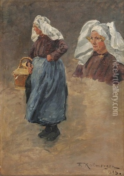 Frau In Volendam Oil Painting - Friedrich Kallmorgen