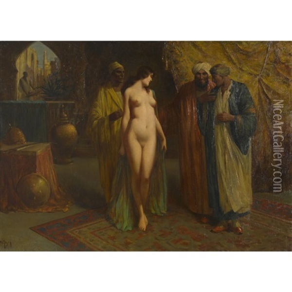 Sklavenmarkt Oil Painting - Eduard Ansen-Hofmann