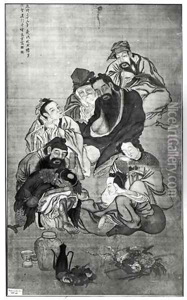 Pa Hsien, the Eight Immortals Oil Painting - Anonymous Artist