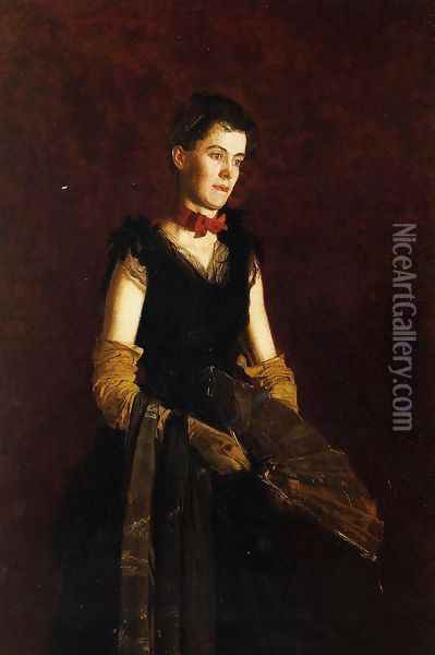 Portrait of Letitia Wilson Jordan Oil Painting - Thomas Cowperthwait Eakins