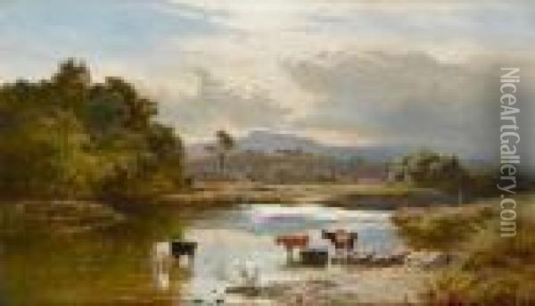 On The Brathay, Ambleside Westmorland Oil Painting - Sidney Richard Percy