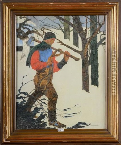 Les Contes D'hiver Oil Painting - Maurice Langaskens