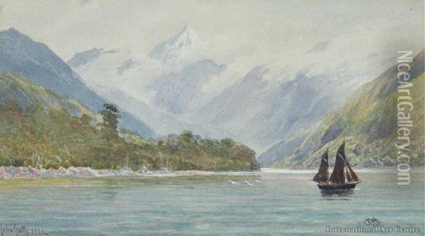 Cosmos Peak, Lake Wakatipu Oil Painting - John Gully
