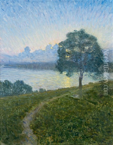Mot Solnedgangen (towards The Sunset) Oil Painting - Eugene Fredrik Jansson