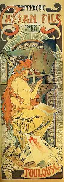 Cassan Fils, 1895 Oil Painting - Alphonse Maria Mucha