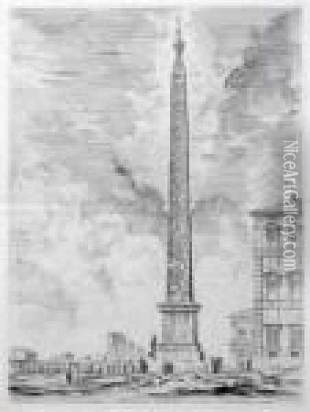 Obelisco Egizio Oil Painting - Giovanni Battista Piranesi
