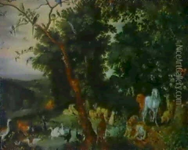 Le Paradis Terrestre Oil Painting - Jan van Kessel the Elder