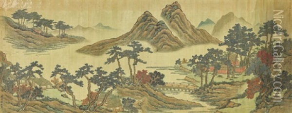 Autumn Landscape Oil Painting -  Gu Heqing