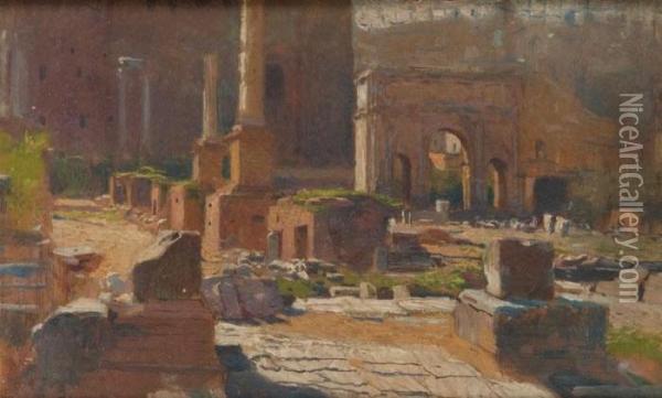Forum Romanum Oil Painting - Feliks M. Wygrzywalski