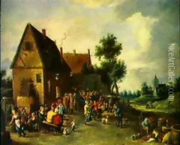 Bauernhochzeit Oil Painting - Thomas Van Apshoven