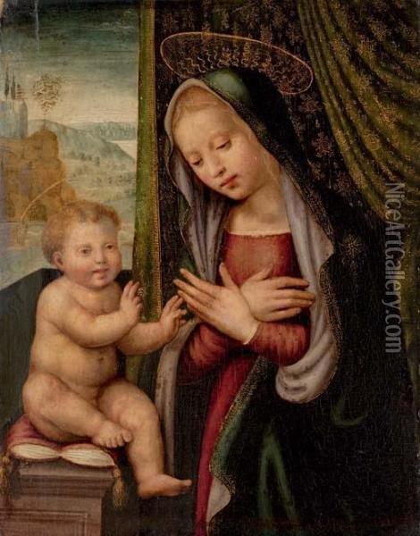 The Madonna And Child Oil Painting - Giuliano Bugiardini