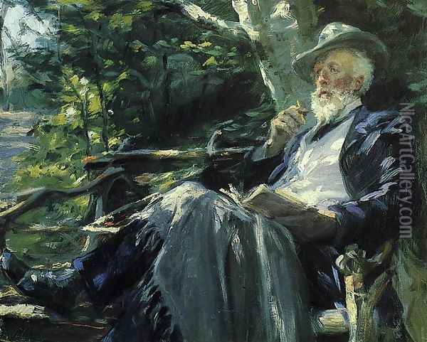 Portrait of Holger Drachmann Oil Painting - Peder Severin Kroyer