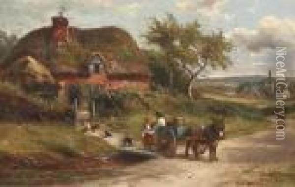 Returning From Market Oil Painting - George Vicat Cole